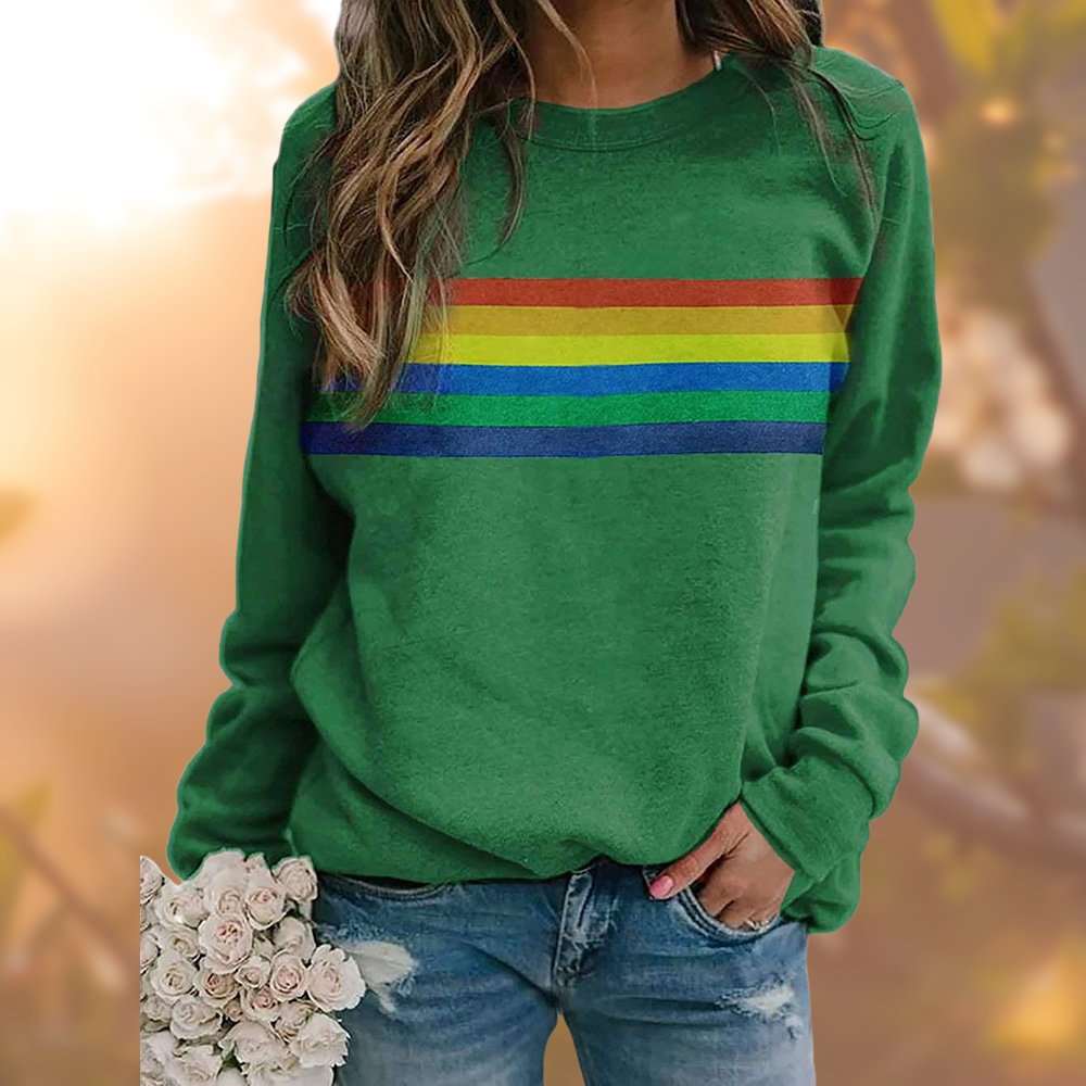 Damen-Regenbogen-Sweatshirt von Fudus im stylischen Design