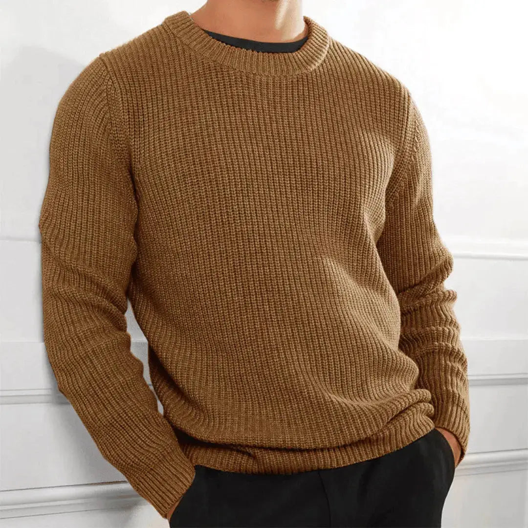 Pull Col Ras Du Cou En Maille Premium En Acrylique Fait Main Raphaël Roux Doux Confort Pour Port Quotidien Amawinc