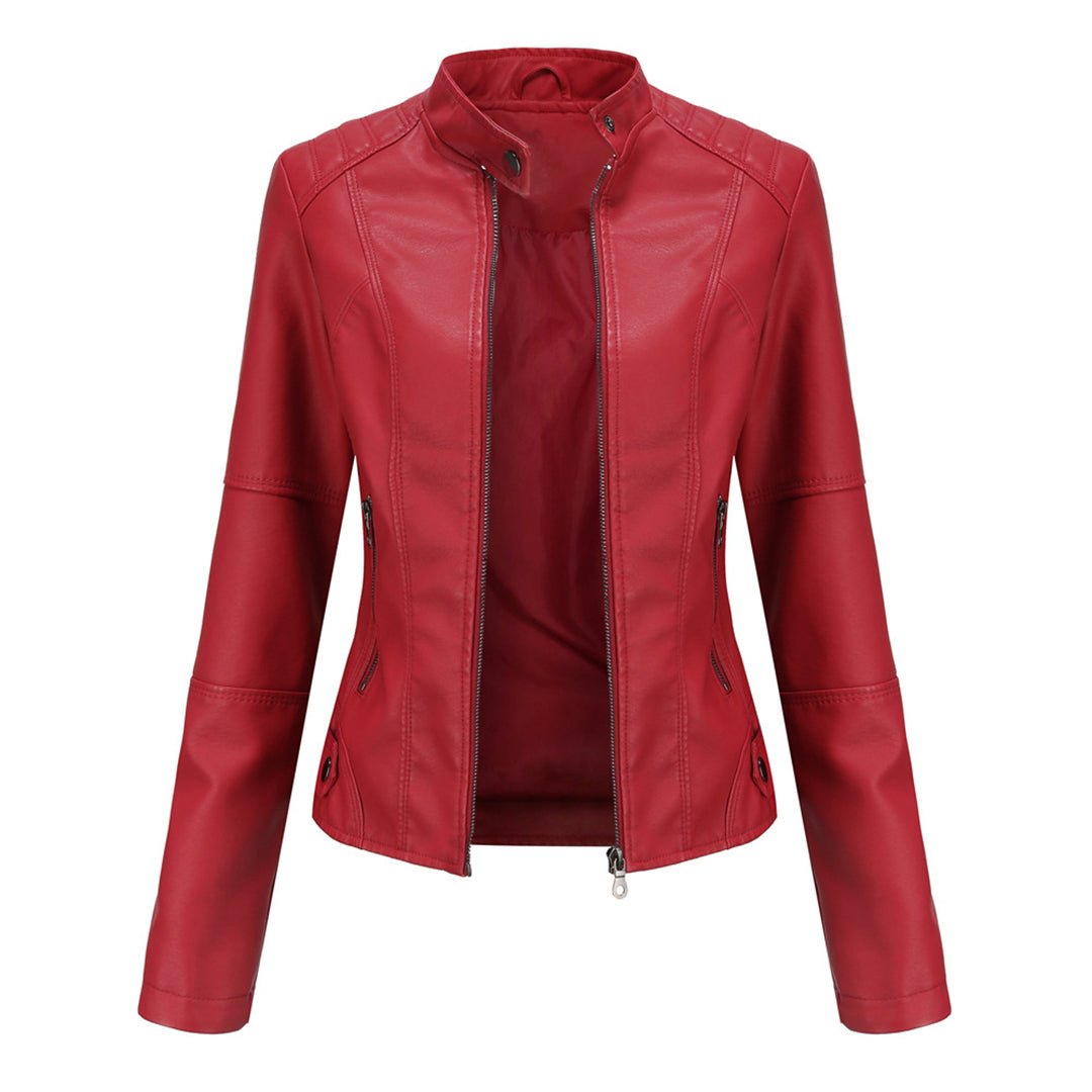 Veste Biker Femme Élégante Slim Fit Amawinc Ella De Qualité Supérieure Pour Look Décontracté Ou Semi Formel