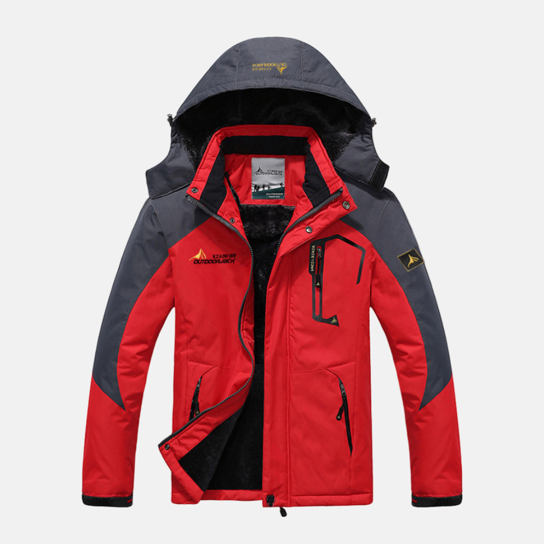 Veste Homme Capuche En Tissu Tissé Avec Col Debout Et Doublure Polaire Confort Décontracté Longueur Hip