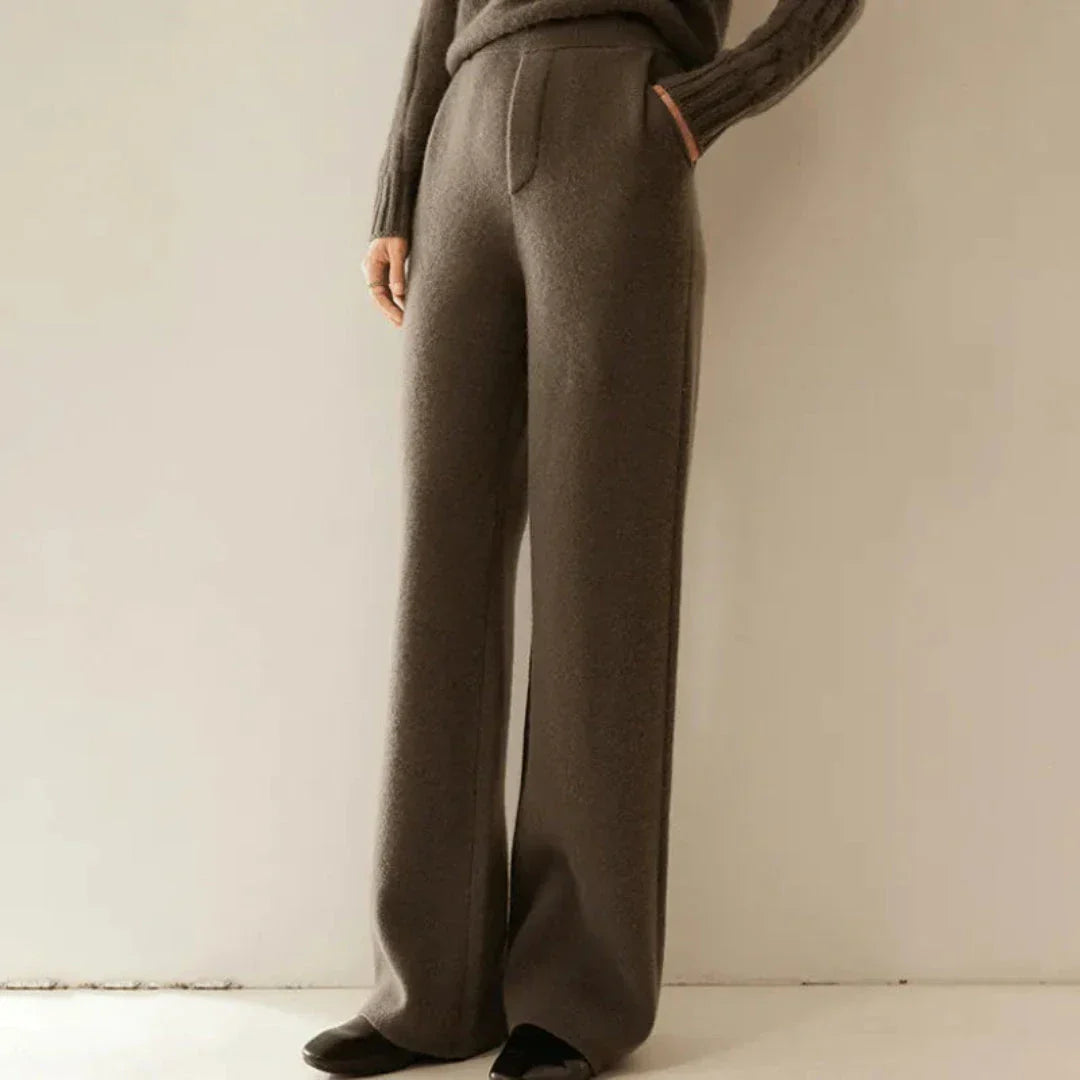 Pantalon Évasé En Cachemire Renata À Jambe Large Confort Durable Élégance Intemporelle