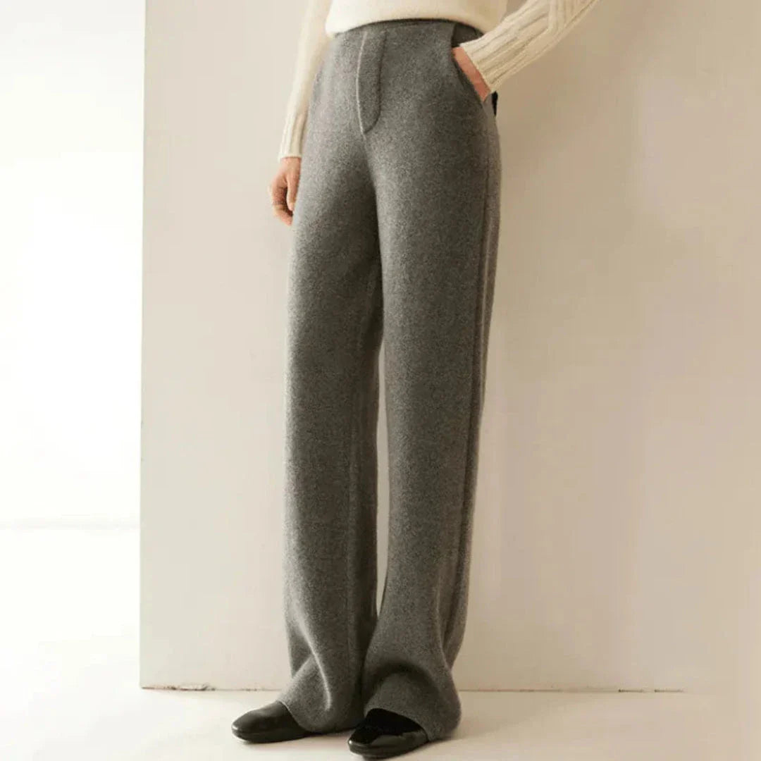 Pantalon Évasé En Cachemire Renata À Jambe Large Confort Durable Élégance Intemporelle