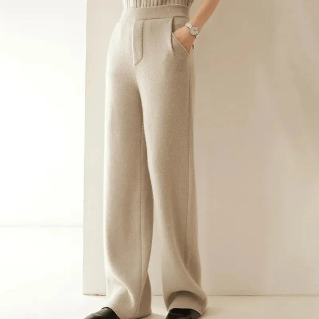 Pantalon Évasé En Cachemire Renata À Jambe Large Confort Durable Élégance Intemporelle