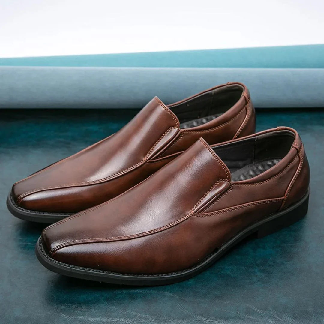 Mocassins En Cuir Renzo Sterling Pour Hommes Avec Couture Élégante Et Semelle Antidérapante Confort Toute La Journée