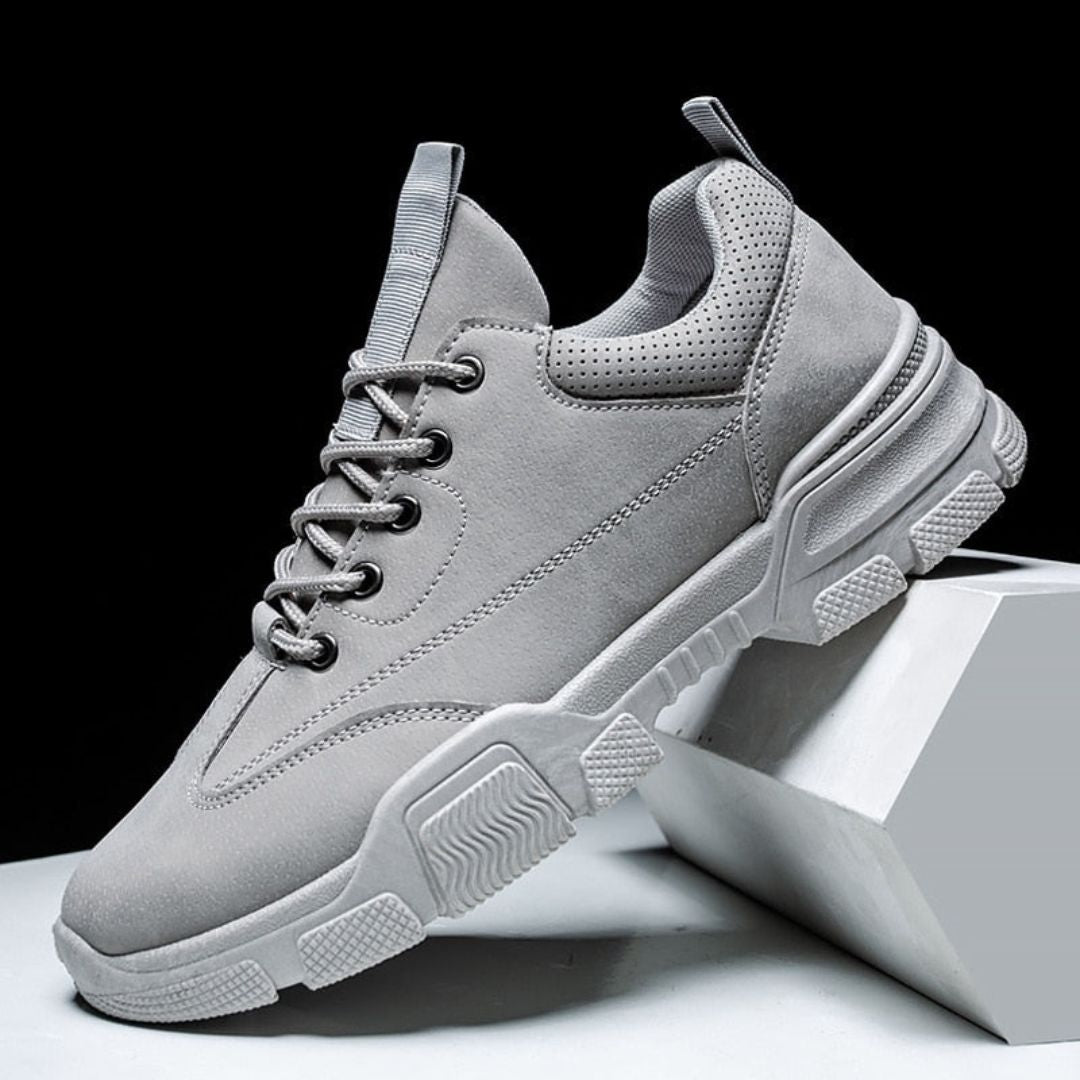Baskets Homme Renzo Urban Trek en Suède Durable Semelle Absorbante Cheville Perforée Polyvalentes Ville et Trail