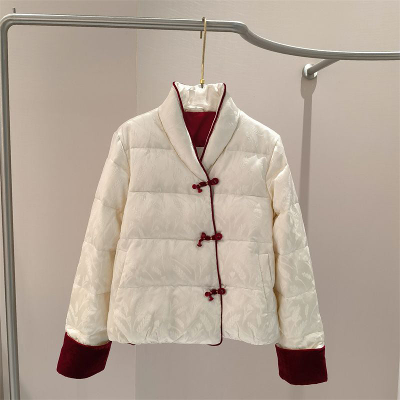 Veste Doudoune Chenille Rétro Chic Pour Femmes Chaude Et Légère Pour Automne Hiver
