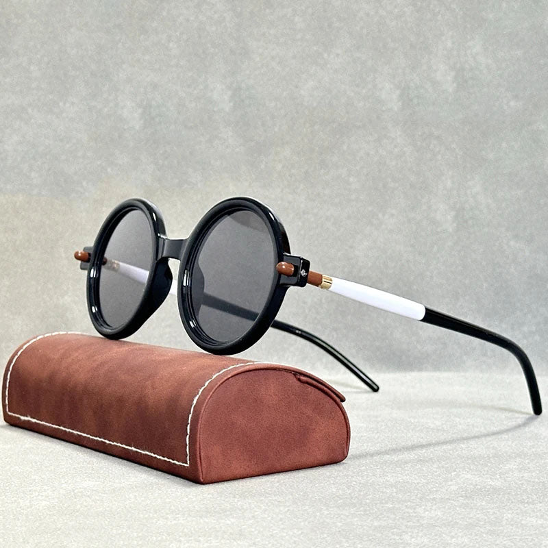 Lunettes De Soleil Ronde RetroVue Luxe Verres Miroir TAC Polarisés UV400 Protection Unisexe