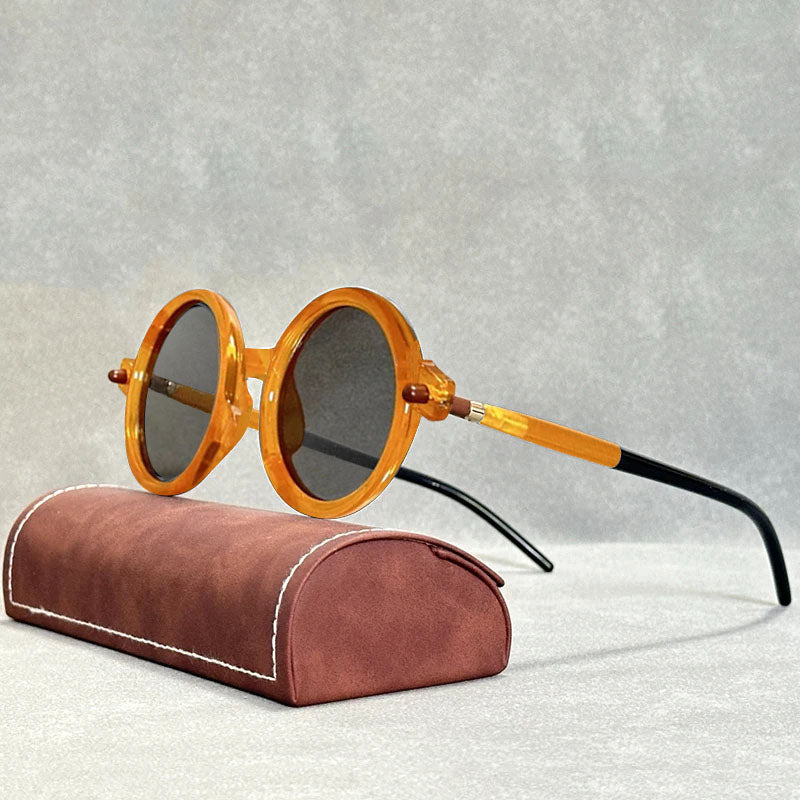 Lunettes De Soleil Ronde RetroVue Luxe Verres Miroir TAC Polarisés UV400 Protection Unisexe
