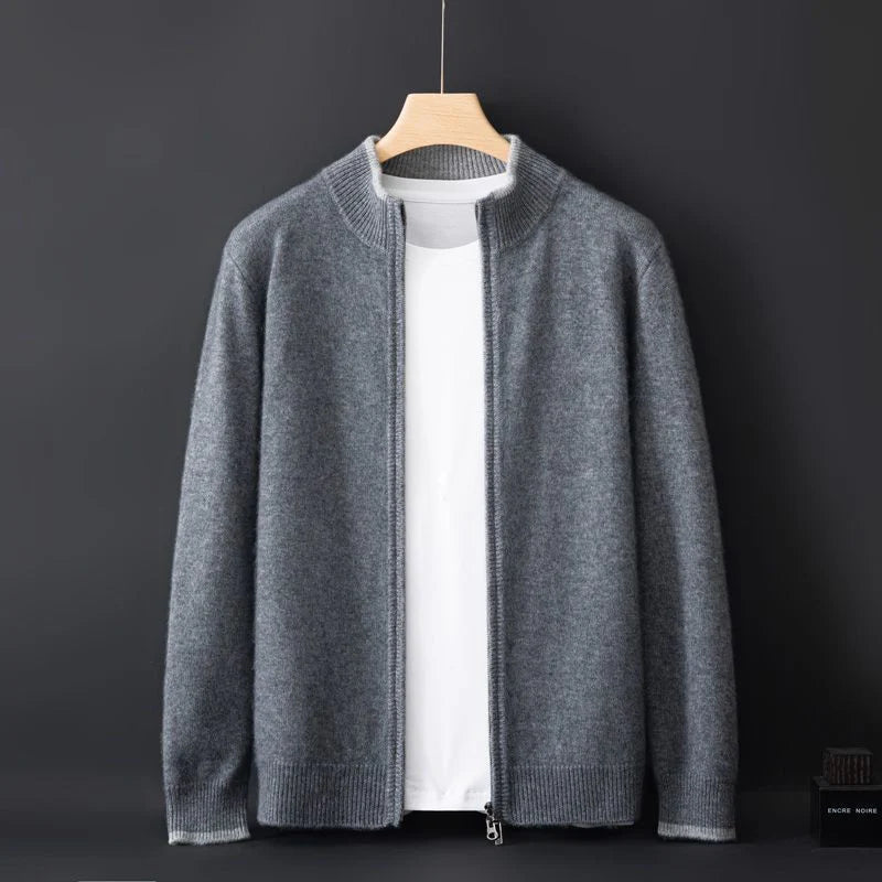 Veste Zippée En Cachemire Riku Luxe Sobre Pour Jours Frais Et Nuits Élégantes Et Soirées Raffinées
