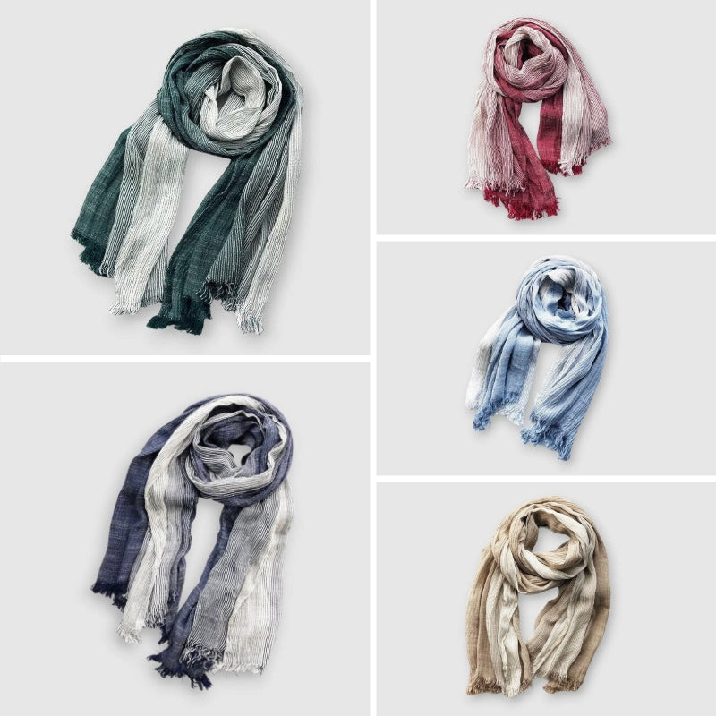 Rivermont Écharpe En Coton Rayée Polyvalente Pour Femme Et Homme Style Décontracté