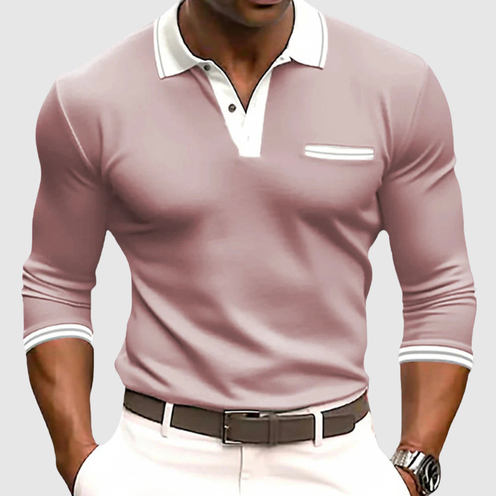 Chemise Roberto Russo Active Edge En Quatre Couleurs Avec Détails Contrastés Col Poche Et Poignets Pour Golf Brunch
