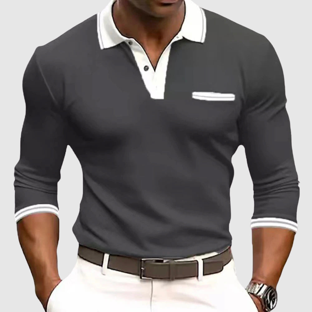 Chemise Roberto Russo Active Edge En Quatre Couleurs Avec Détails Contrastés Col Poche Et Poignets Pour Golf Brunch