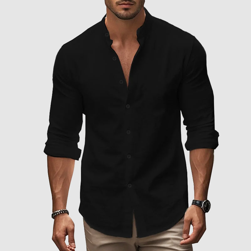 Chemise Légère En Lin Coton Roberto Russo Mélange Respirant Pour Été Confortable