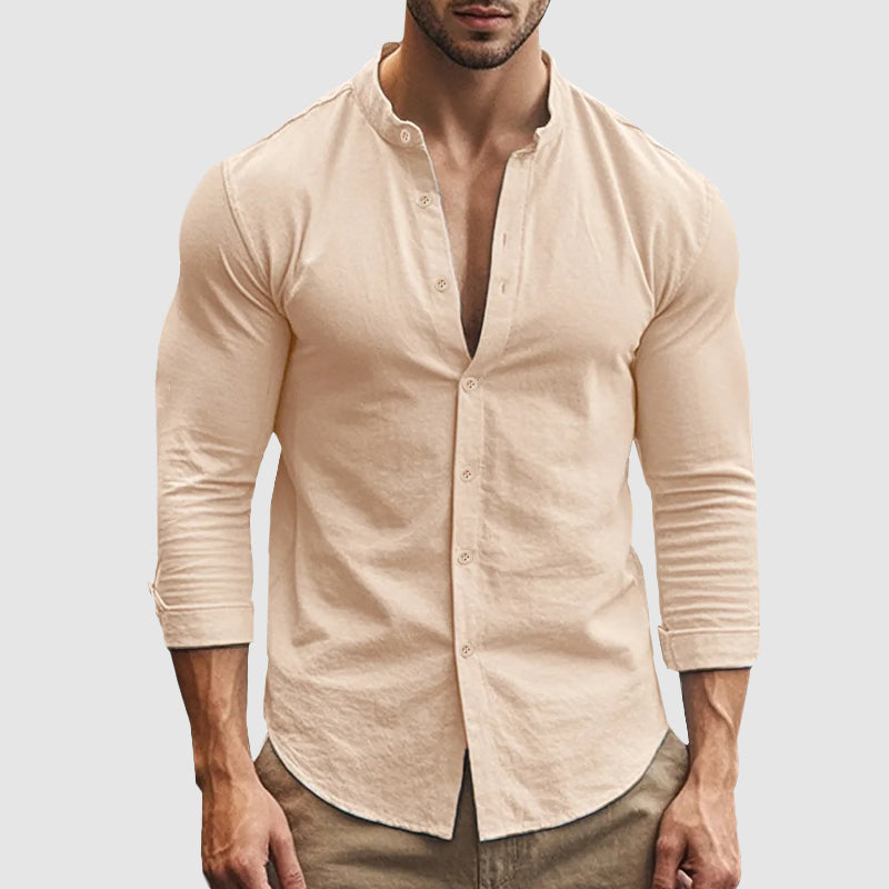 Chemise Légère En Lin Coton Roberto Russo Mélange Respirant Pour Été Confortable