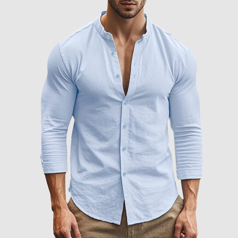Chemise Légère En Lin Coton Roberto Russo Mélange Respirant Pour Été Confortable