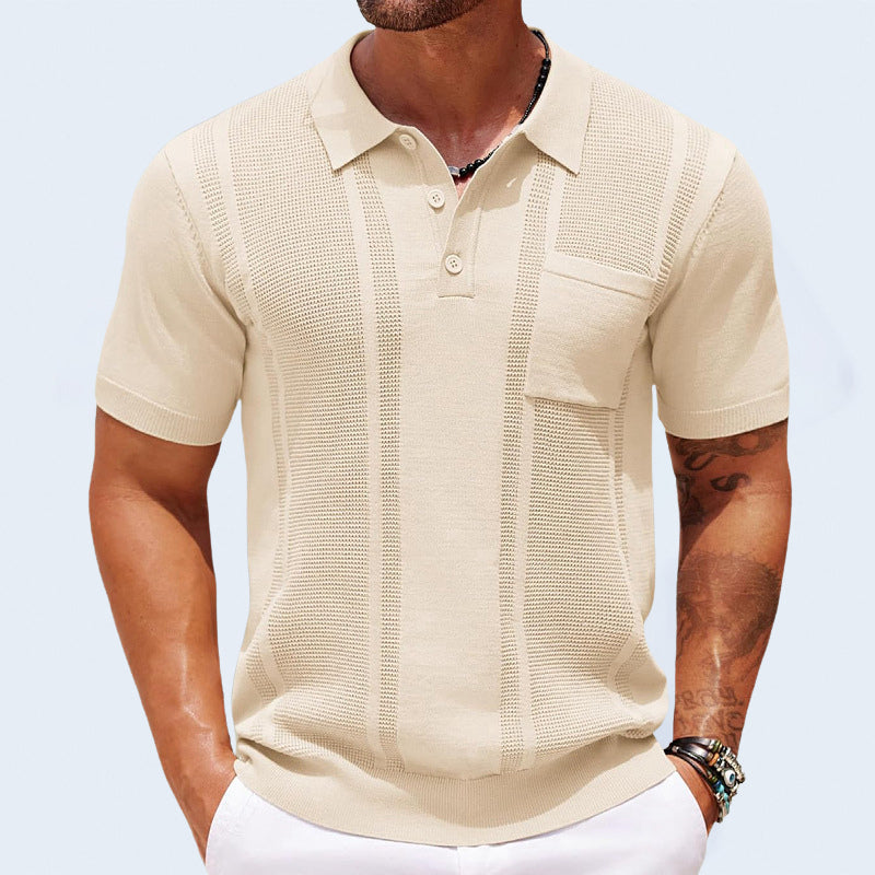 Polo Commute Roberto Russo En Soie Glacée Ultra Lisse Avec Finition Flocage Pour Homme
