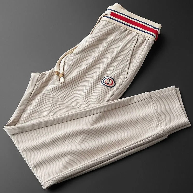 Pantalon Confort Elite Roberto Russo En Polyester Élasthanne Avec Côtes Aux Chevilles Et Cordons De Serrage