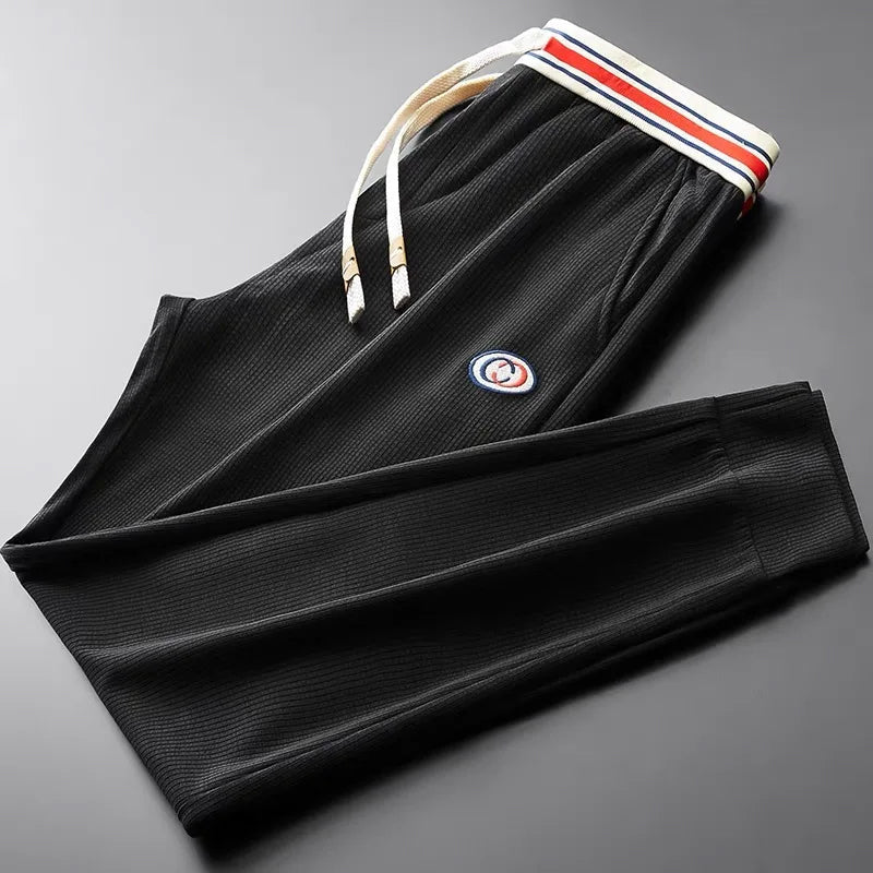 Pantalon Confort Elite Roberto Russo En Polyester Élasthanne Avec Côtes Aux Chevilles Et Cordons De Serrage