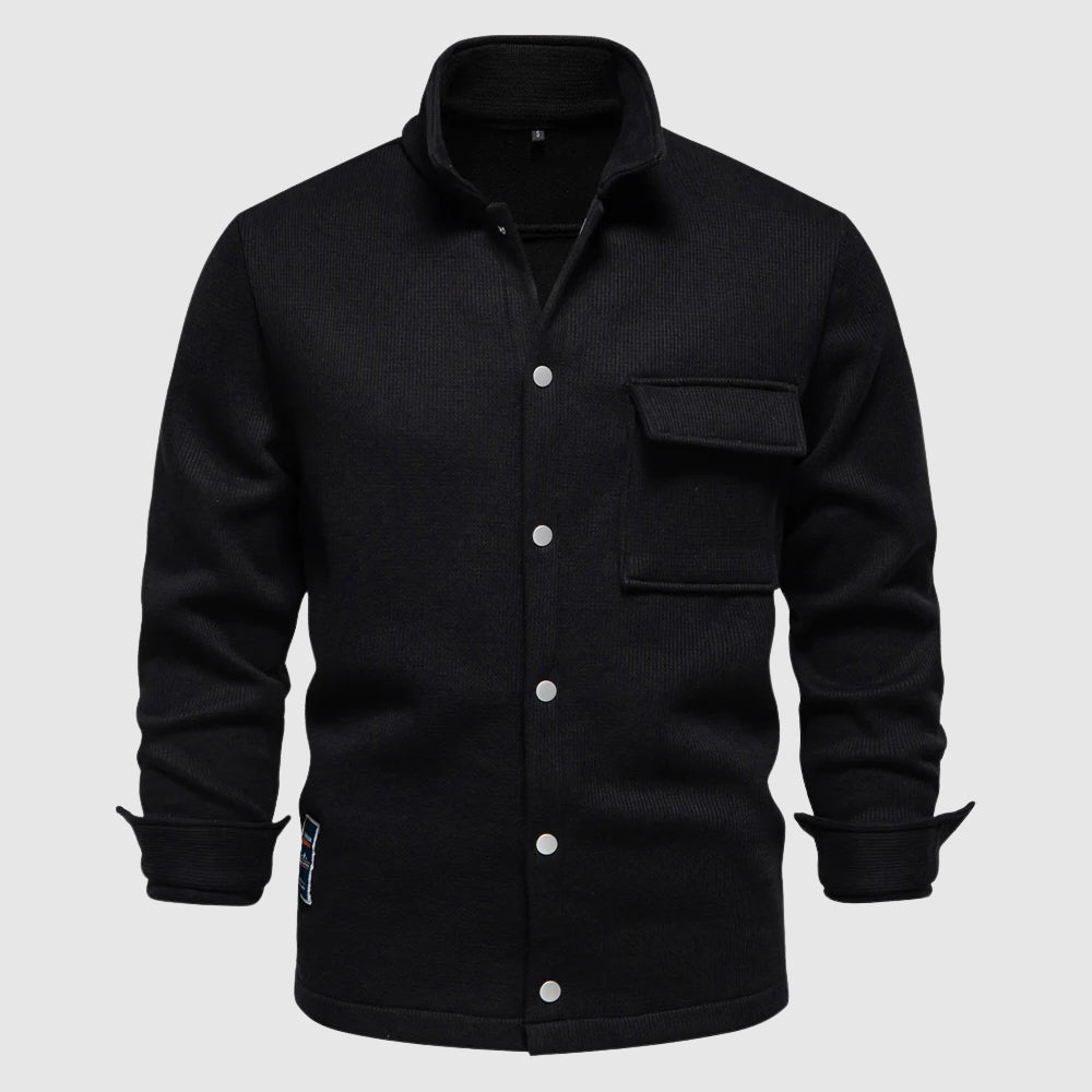 Veste Polaire Everest Roberto Russo Avec Poches Poitrine Et Fermeture Bouton Pour Automne Et Hiver