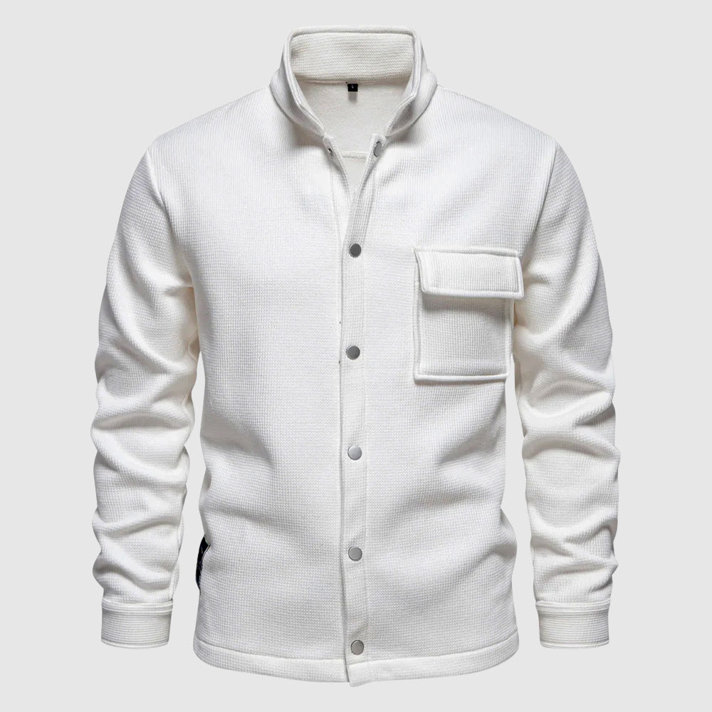 Veste Polaire Everest Roberto Russo Avec Poches Poitrine Et Fermeture Bouton Pour Automne Et Hiver