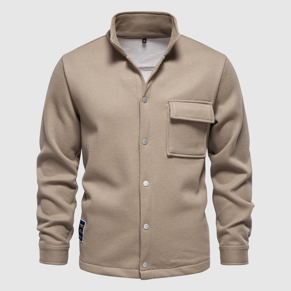 Veste Polaire Everest Roberto Russo Avec Poches Poitrine Et Fermeture Bouton Pour Automne Et Hiver