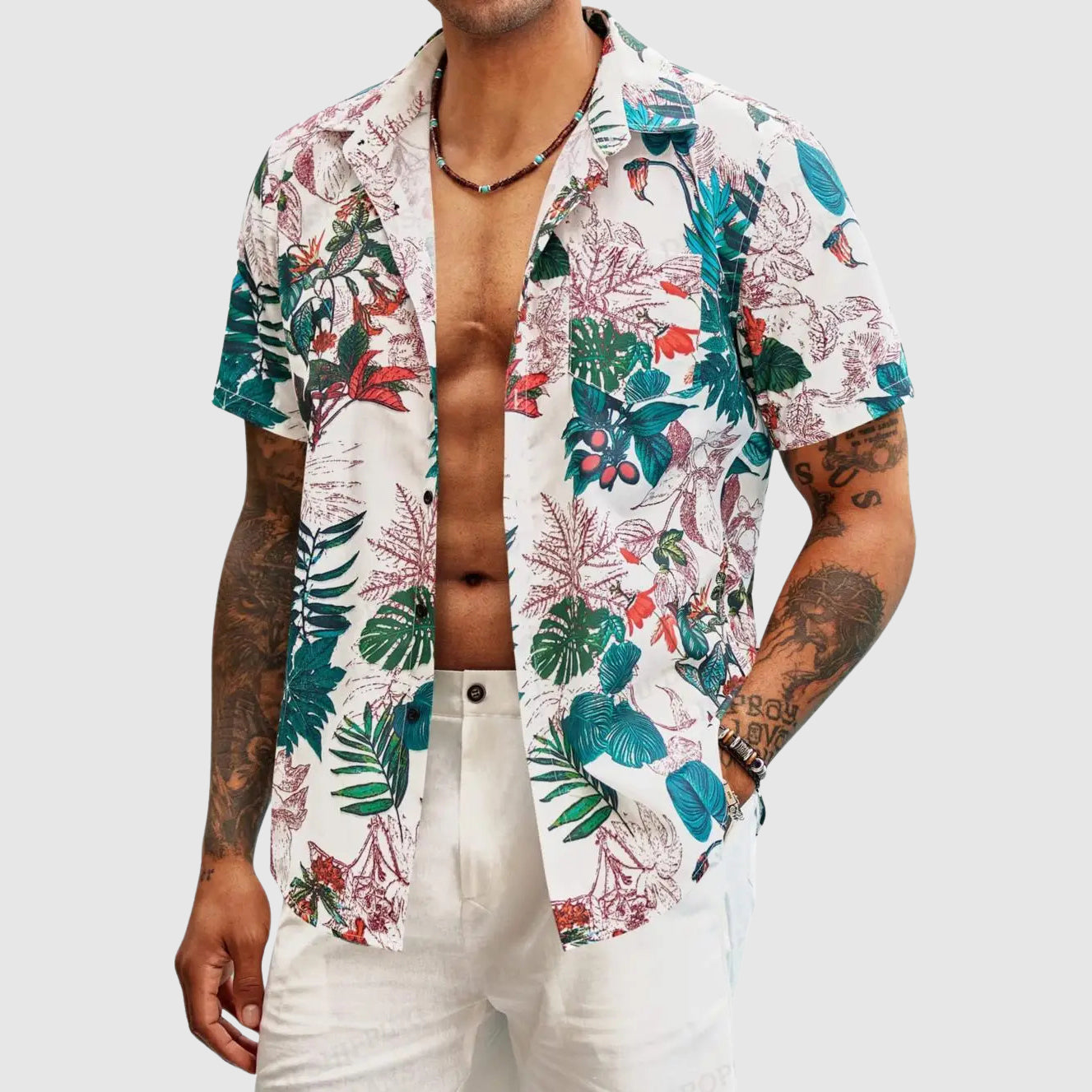 Chemise Havana Botanica Roberto Russo Imprimé Floral Éclat Tropical Décontractée Pour Été Vacances Plage