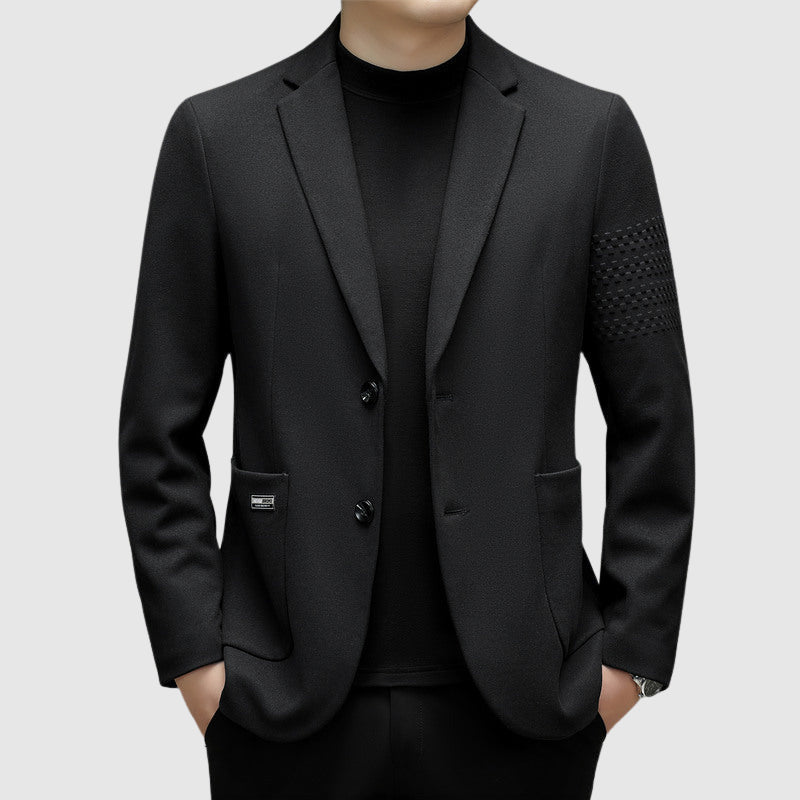 Veste Élégante Roberto Russo L Homme Pour Homme Silhouette Minimaliste Motif Carreaux Discret Sur La Manche