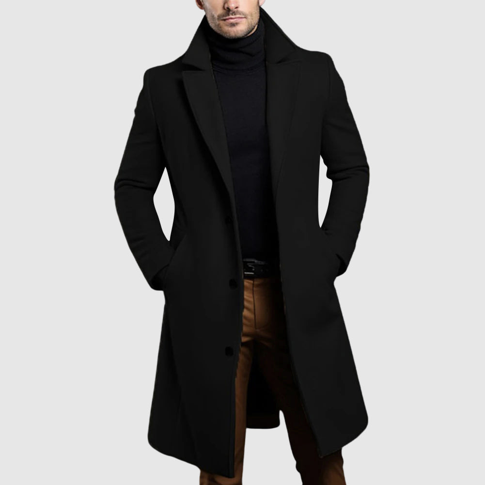 Manteau Long En Laine Roberto Russo Luxe Avec Col Relevé Et Silhouette Parfaite Pour Automne Et Hiver