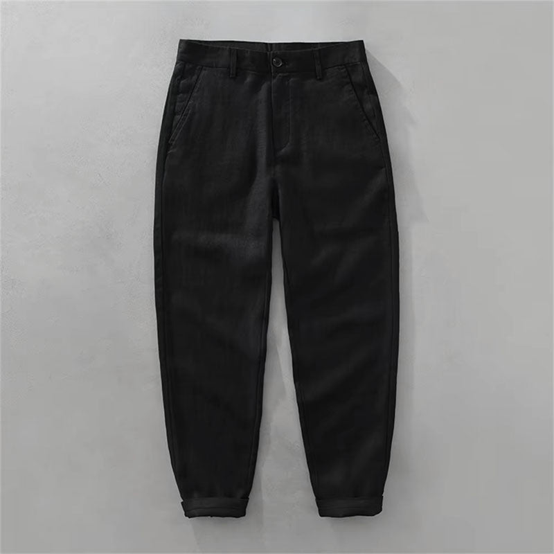 Pantalon En Lin Pozzuoli Roberto Russo Par Amawinc Confort Respirant Pour Été Décontracté Méditerranéen Moderne