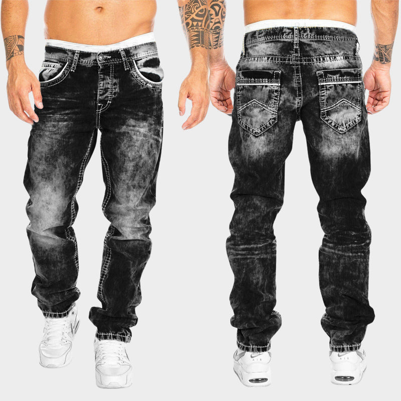 Roberto Russo Jeans Denim Urbains Slim Coupe Lavage Clair 4 Couleurs Disponibles