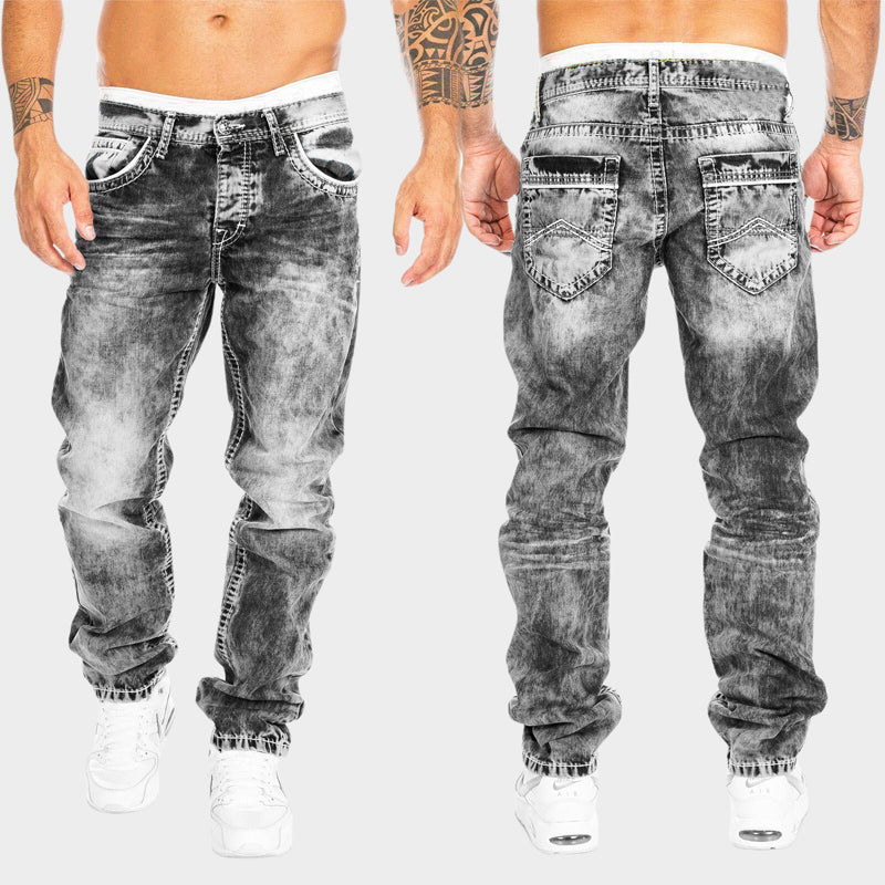 Roberto Russo Jeans Denim Urbains Slim Coupe Lavage Clair 4 Couleurs Disponibles