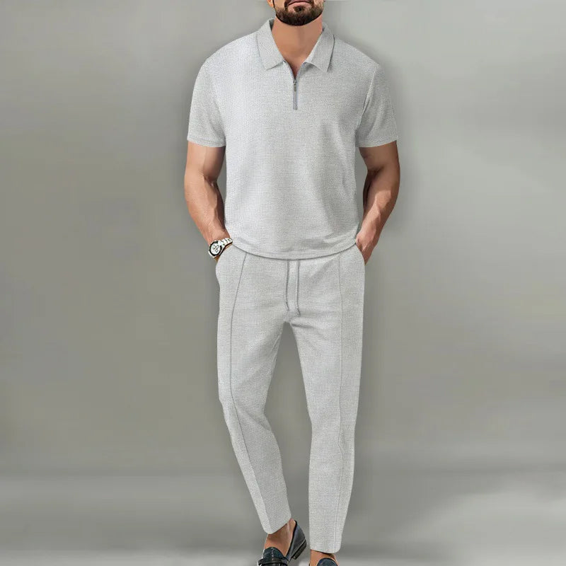 Ensemble Urbain Confort Roberto Russo Pour Homme Avec Zip Col Moderne Et Respirant Idéal Plage