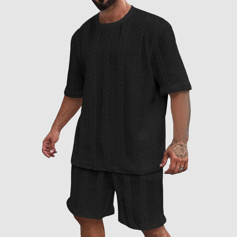 Ensemble Survêtement Urbain Roberto Russo Tissu Texturé Avec Séchage Rapide Pour Look Moderne Et Sportif
