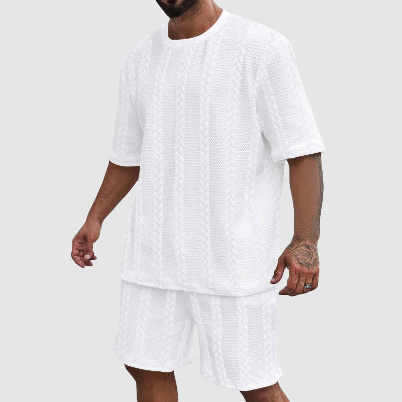 Ensemble Survêtement Urbain Roberto Russo Tissu Texturé Avec Séchage Rapide Pour Look Moderne Et Sportif