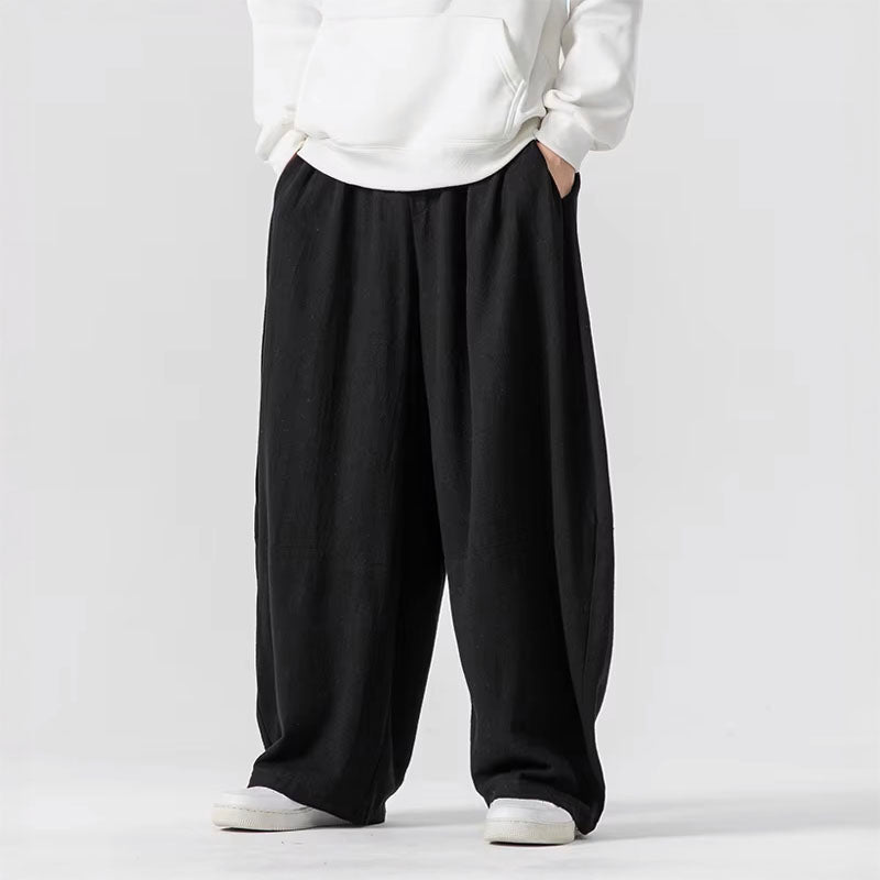 Roberto Russo Zenith Flow Pantalon Ample À Silhouette Drapée Avec Taille Élastiquée Et Jambe Ultra Large