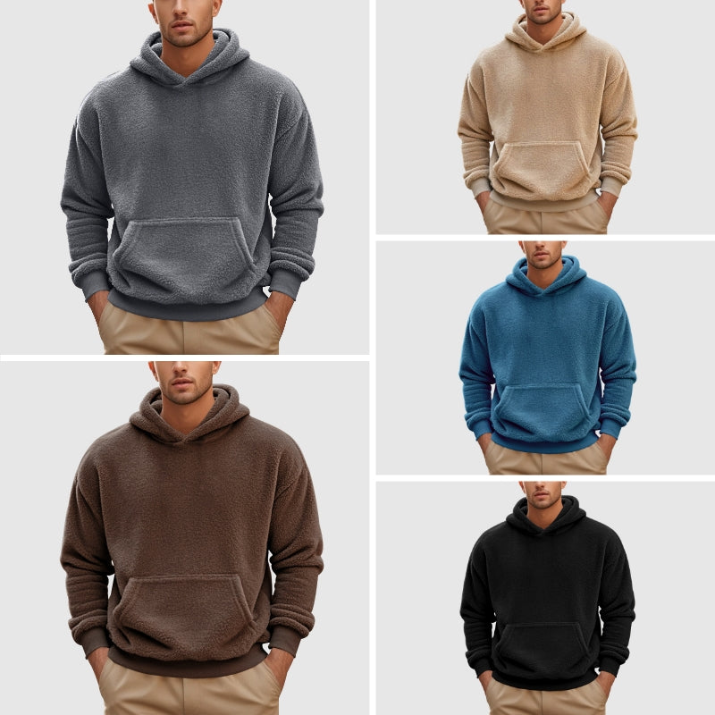 Roberto Russo Pull Capuche Polaire Chaud Confortable Avec Poche Kangourou Large Pour Weekend Automne Hiver