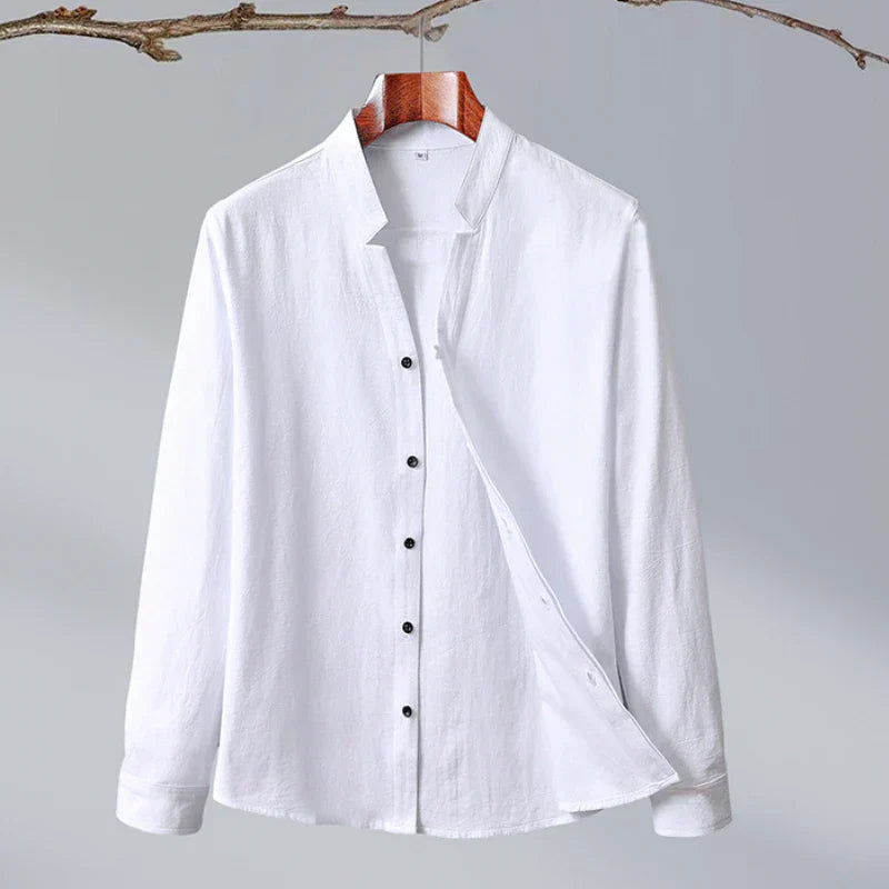 Chemise À Manches Longues Roberto Russo Style Japonais Minimaliste FlexiLock Poly Blend Luxueuse Pour Quotidien