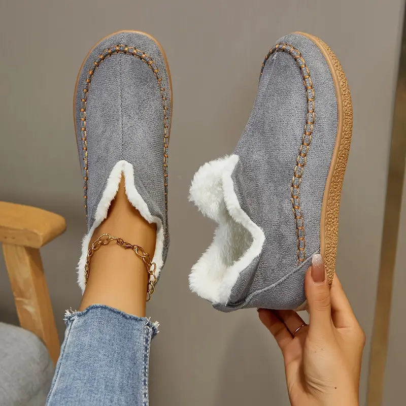 Bottines Femme À Bout Rond Confortables Et Élégantes Avec Semelle En Caoutchouc Durable Amawinc