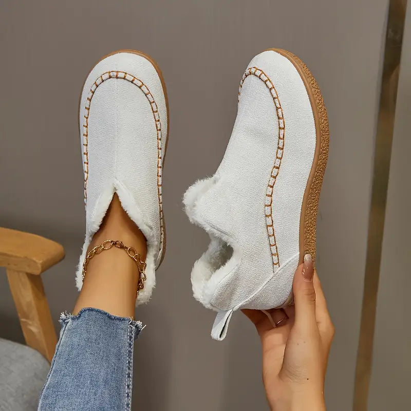 Bottines Femme À Bout Rond Confortables Et Élégantes Avec Semelle En Caoutchouc Durable Amawinc
