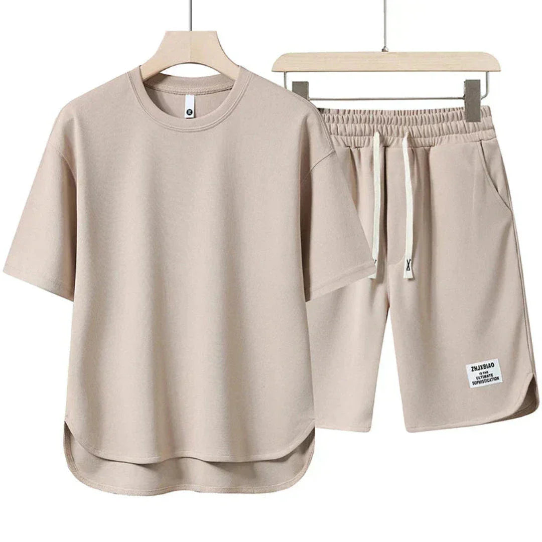 Ryder Ensemble Décontracté Été Deux Pièces Avec T Shirt Oversize Et Short À Cordons Pour Femmes
