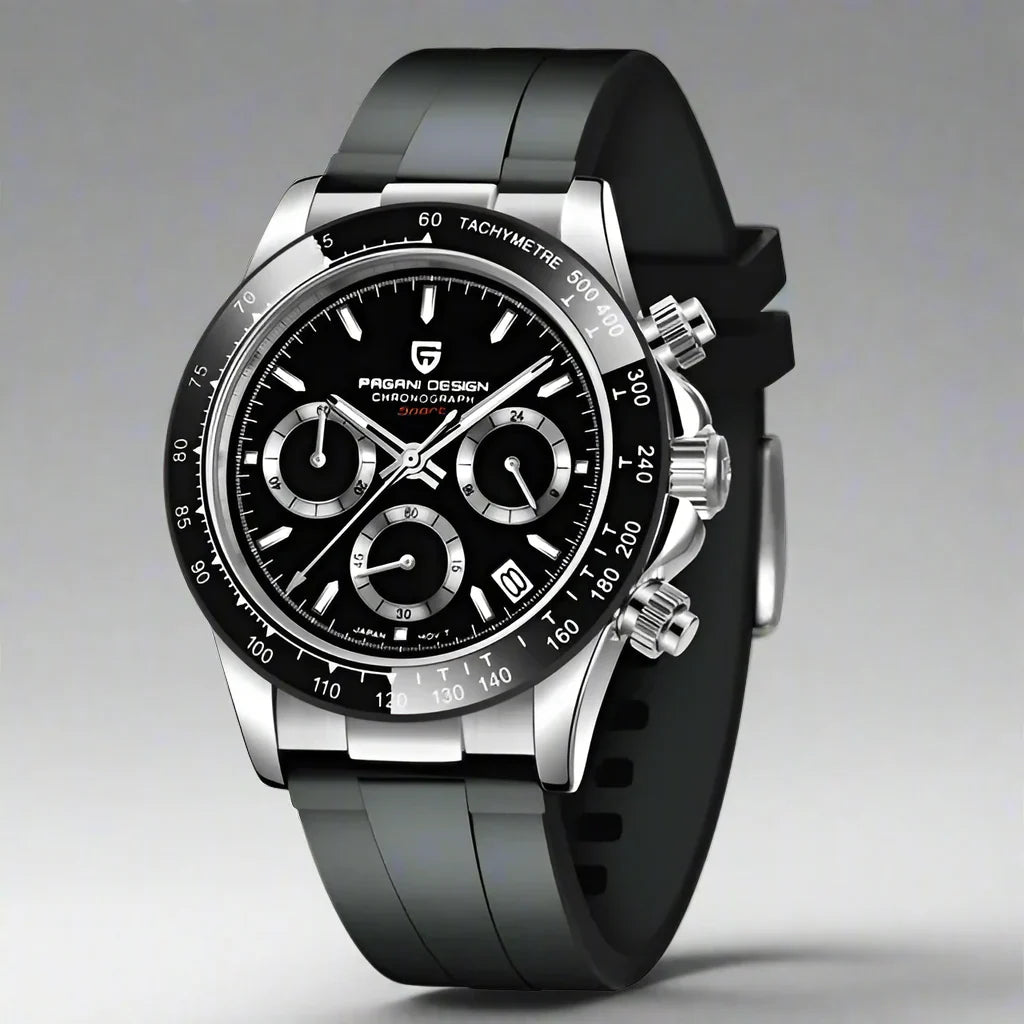 Montre Chronographe Bexley En Acier Inoxydable Avec Verre Saphir Résistant Aux Rayures Mouvement Quartz Étanche