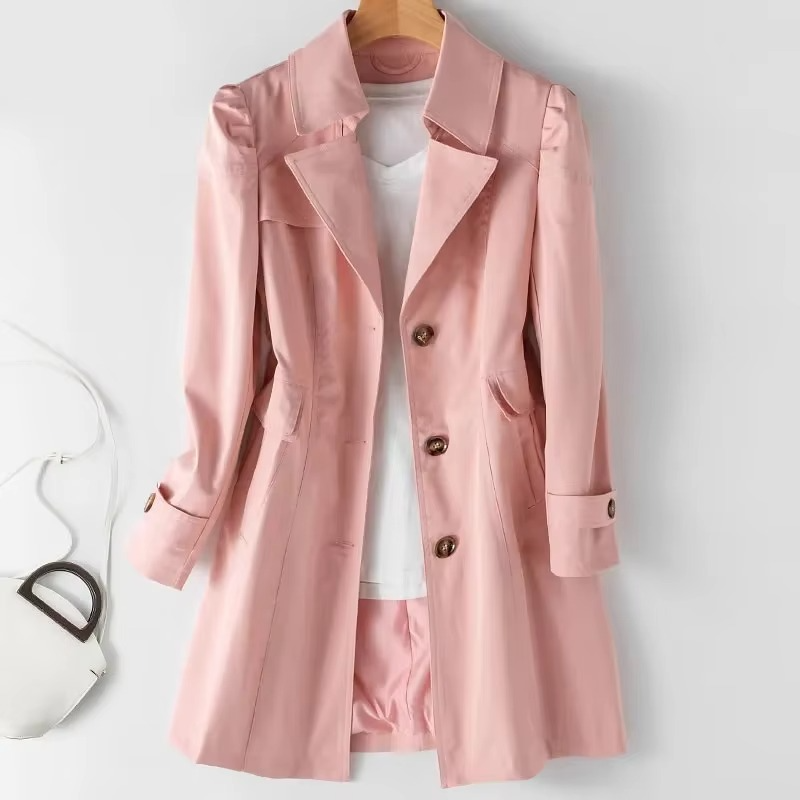Manteau Trench Femme Double Boutonnage 2025 Pour Printemps Automne Élégance Intemporelle