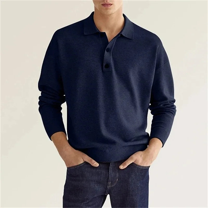 Polo Grant Estate En Laine Et Coton Pour Homme Par Amawinc Mélange Doux Respirant Col Classique