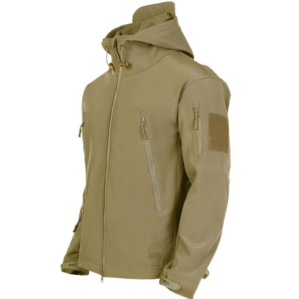 Veste Soft Shell Tactique Homme Imperméable Et Coupe Vent Avec Capuche Pour Missions Extérieures Toutes Conditions