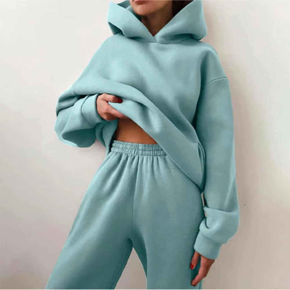 Survêtement Femme Capuche Oversize Et Joggers En Coton Doux Pour Un Confort Décontracté