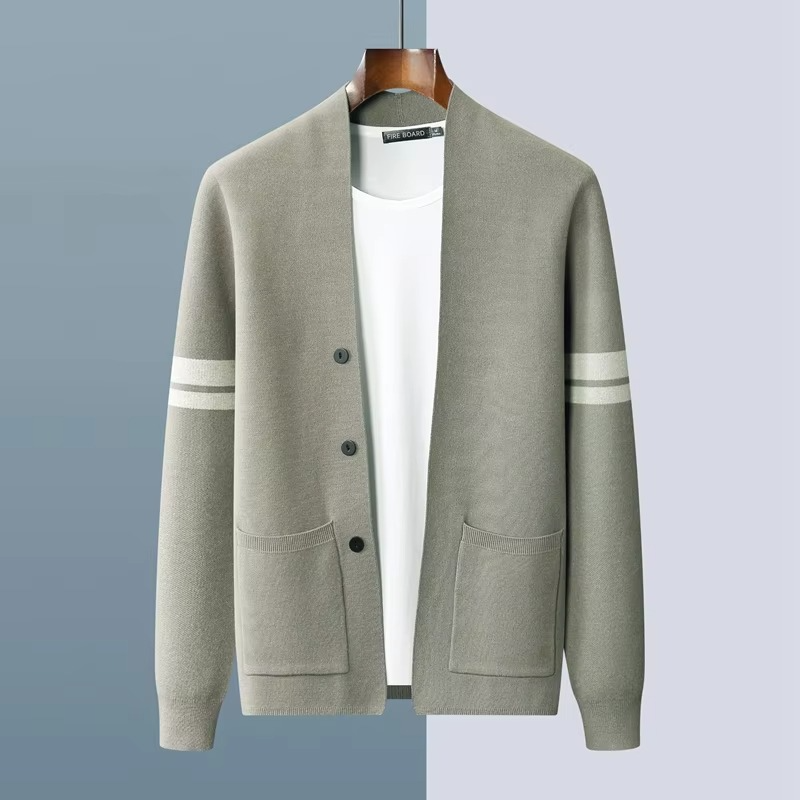 Gilet Cardigan En Maille De Laine Pour Homme Encolure En V Chaud Et Confortable Pour Automne Et Hiver
