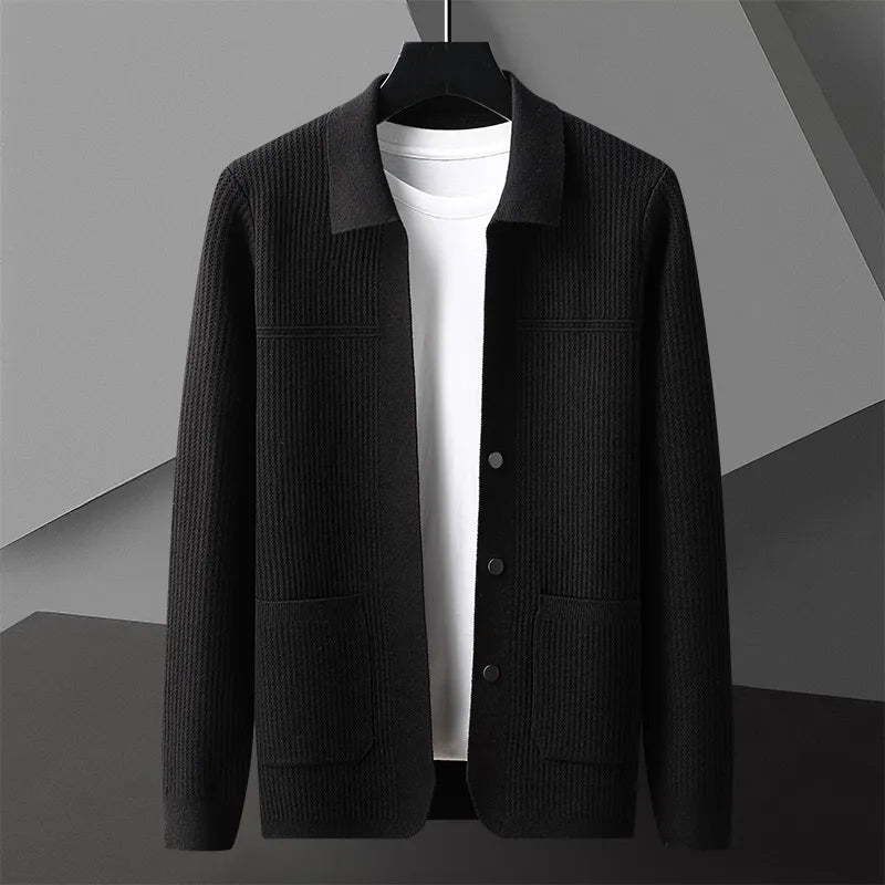 Cardigan Classique Marqen Pour Homme Léger En Tricot Avec Revers Net Poches Profondes Style Vintage Inspiré
