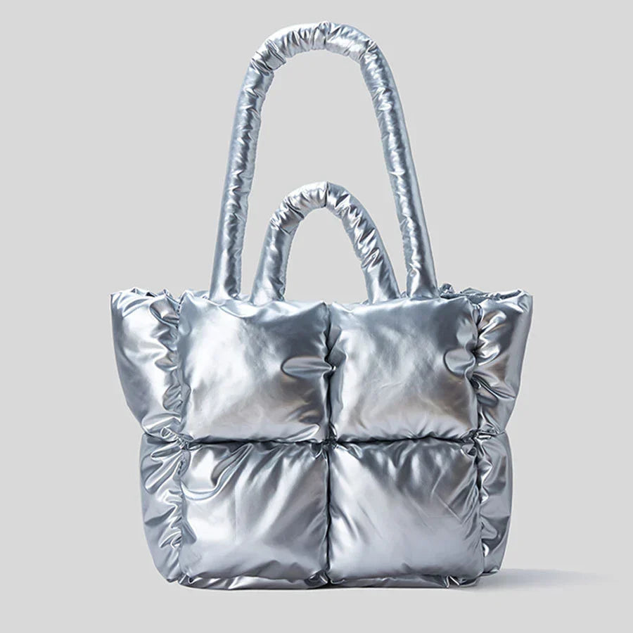 Sac Cabas Mini Matelassé Puffer Avigail Amawinc Chic et Compact Avec Texture Pelucheuse et Moderne