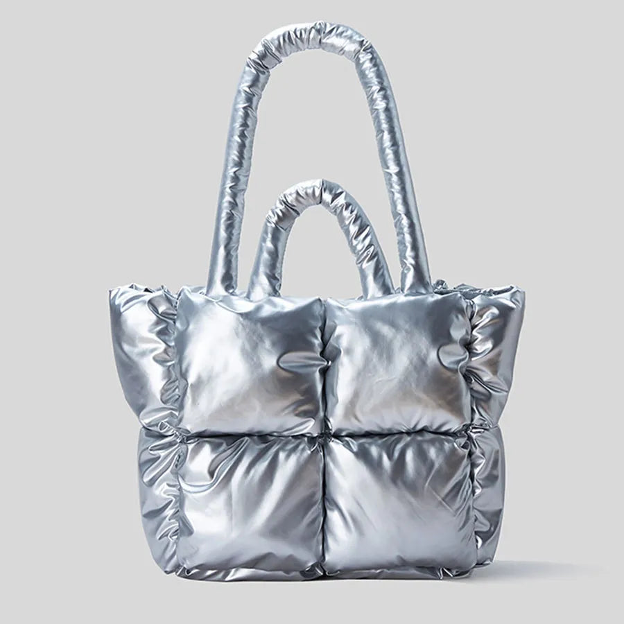 Sac Bandoulière Jorlin Amawinc Peluche Quilté Avec Fini Satin Longueur Vingt Pouces Élégant Accessoire Luxe