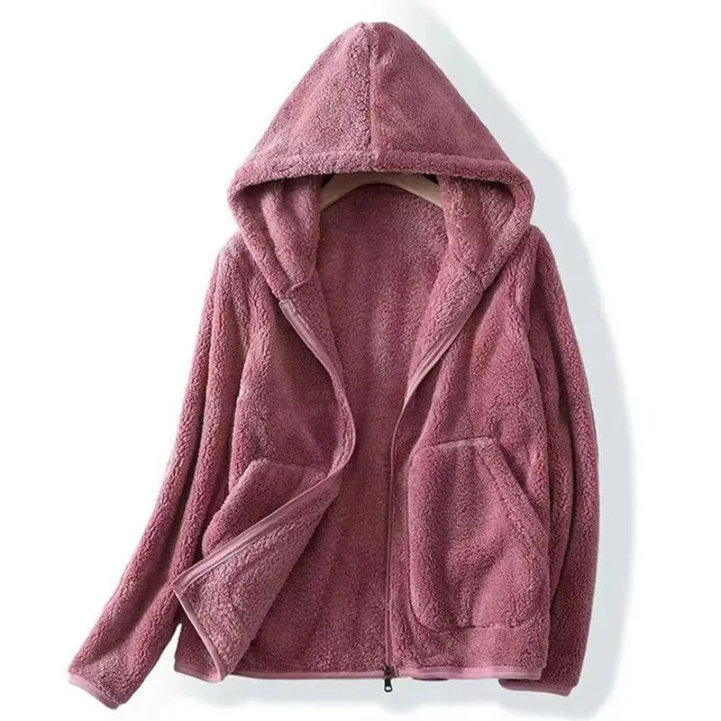 Sweat À Capuche En Polaire Douillette Avec Poche Kangourou Zippée Pour Confort Optimal